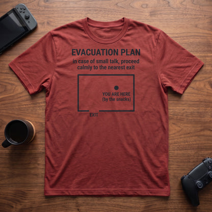 Evacuation Plan T-Shirt - Red