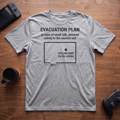 Evacuation Plan T-Shirt - Sport Grey