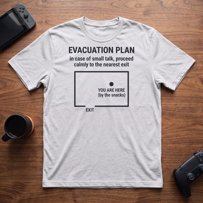 Evacuation Plan T-Shirt - White