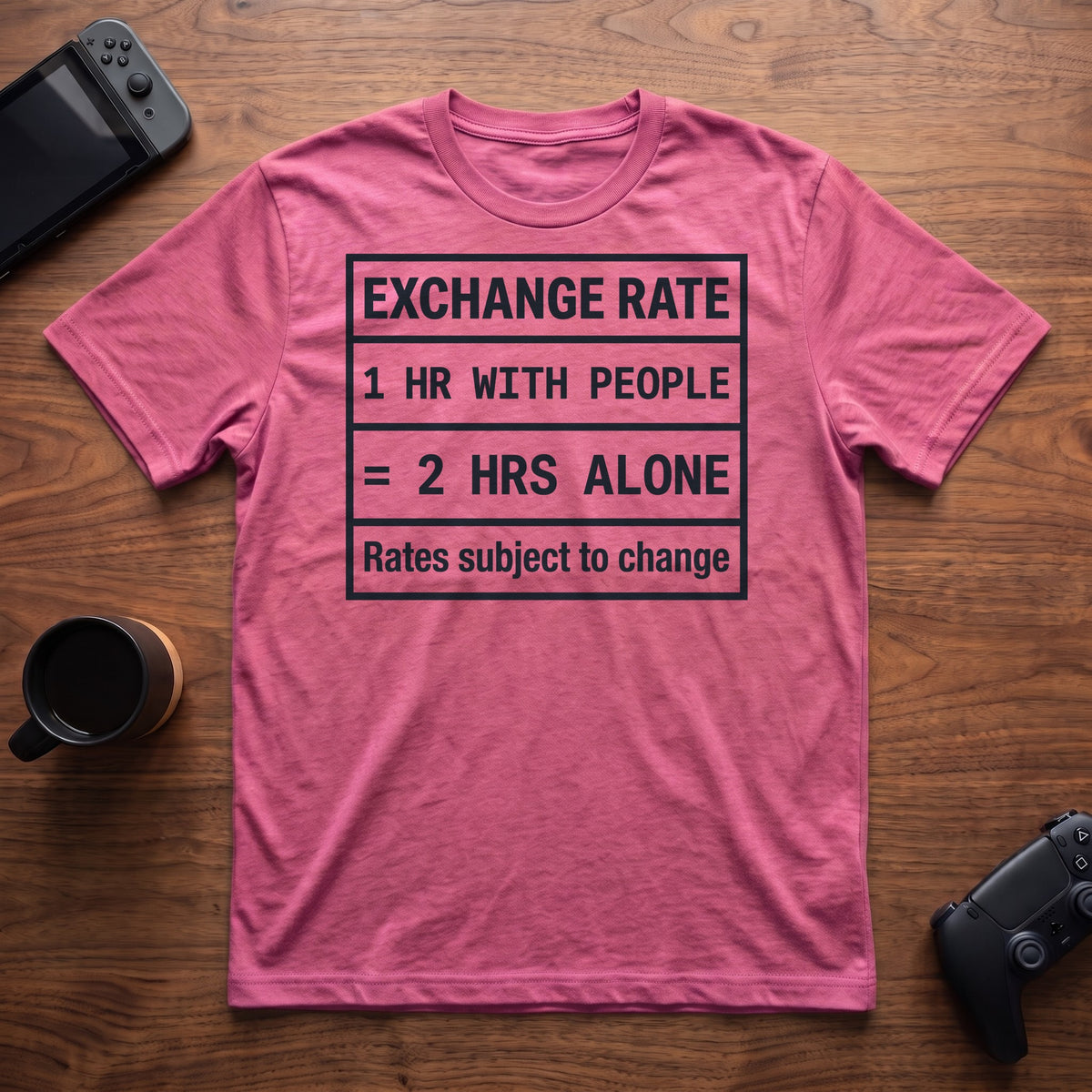 Exchange Rate T-Shirt - Heather Berry