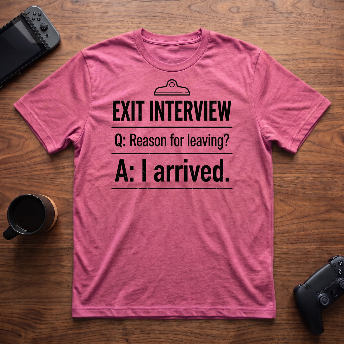 Exit Interview T-Shirt - Heather Berry