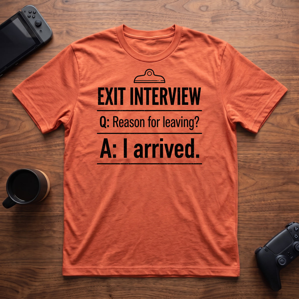 Exit Interview T-Shirt - Heather Orange