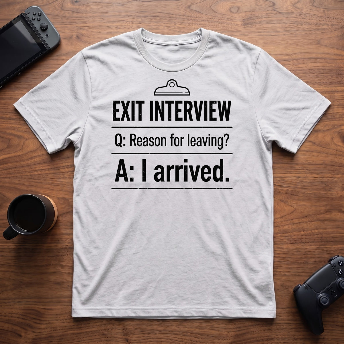 Exit Interview T-Shirt - White