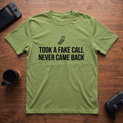 Fake Phone Call T-Shirt - Lime