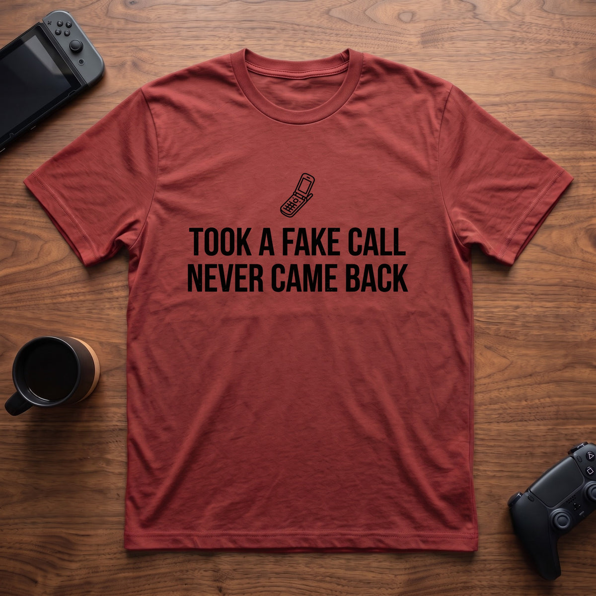 Fake Phone Call T-Shirt - Red