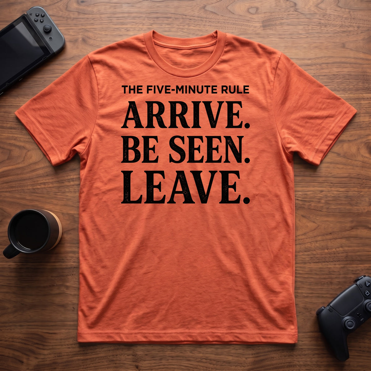 Five Minute Rule T-Shirt - Heather Orange