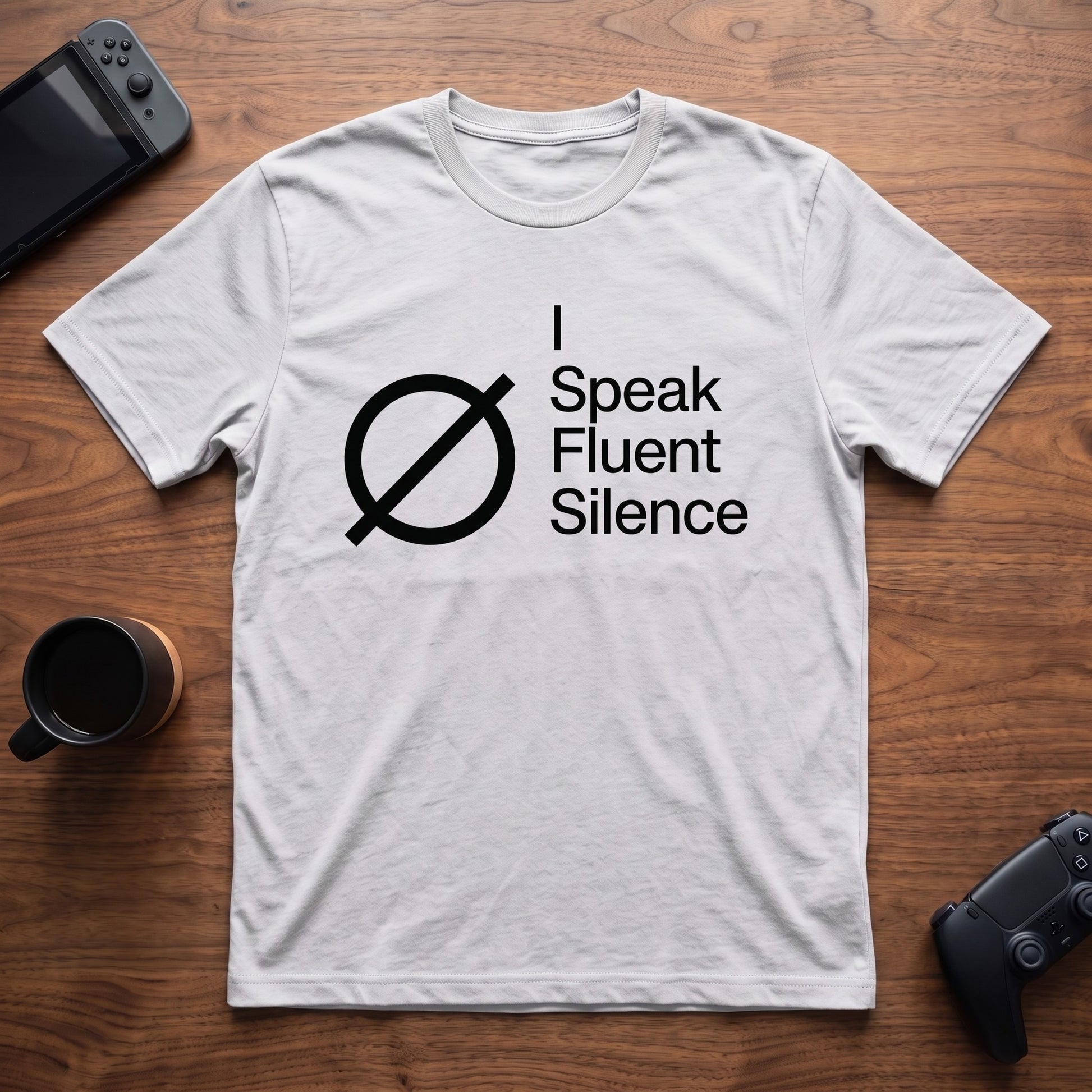 fluent-silence-t-shirt - White