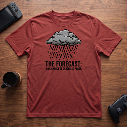 forecast-cancelled-plans-t-shirt - Red