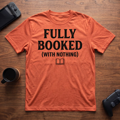 Fully Booked T-Shirt - Heather Orange
