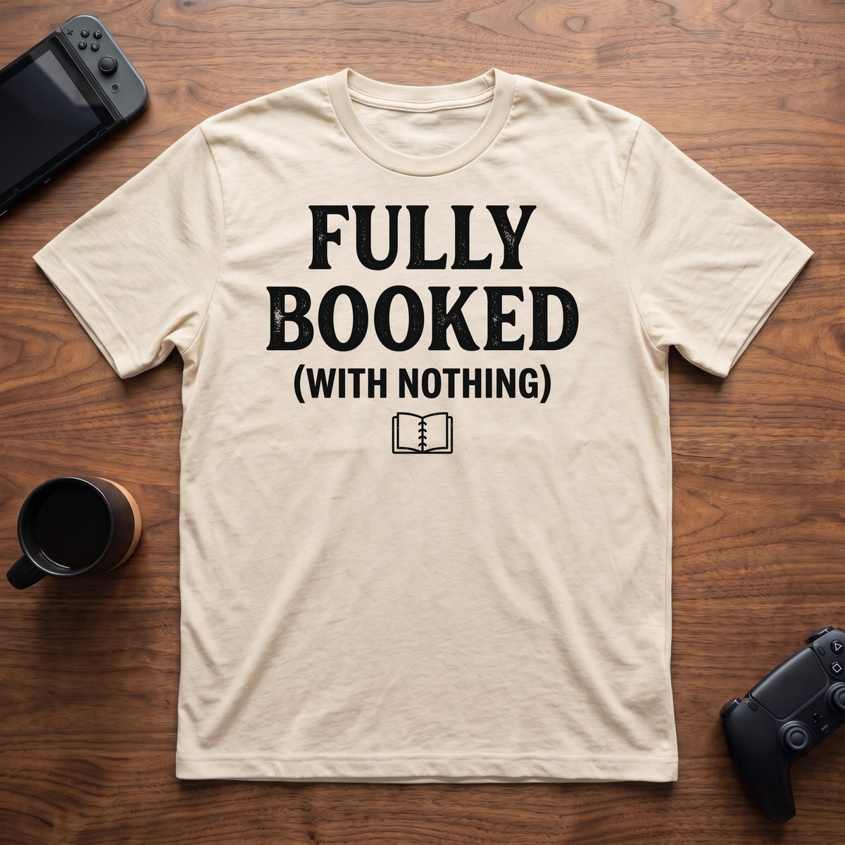 Fully Booked T-Shirt - Natural