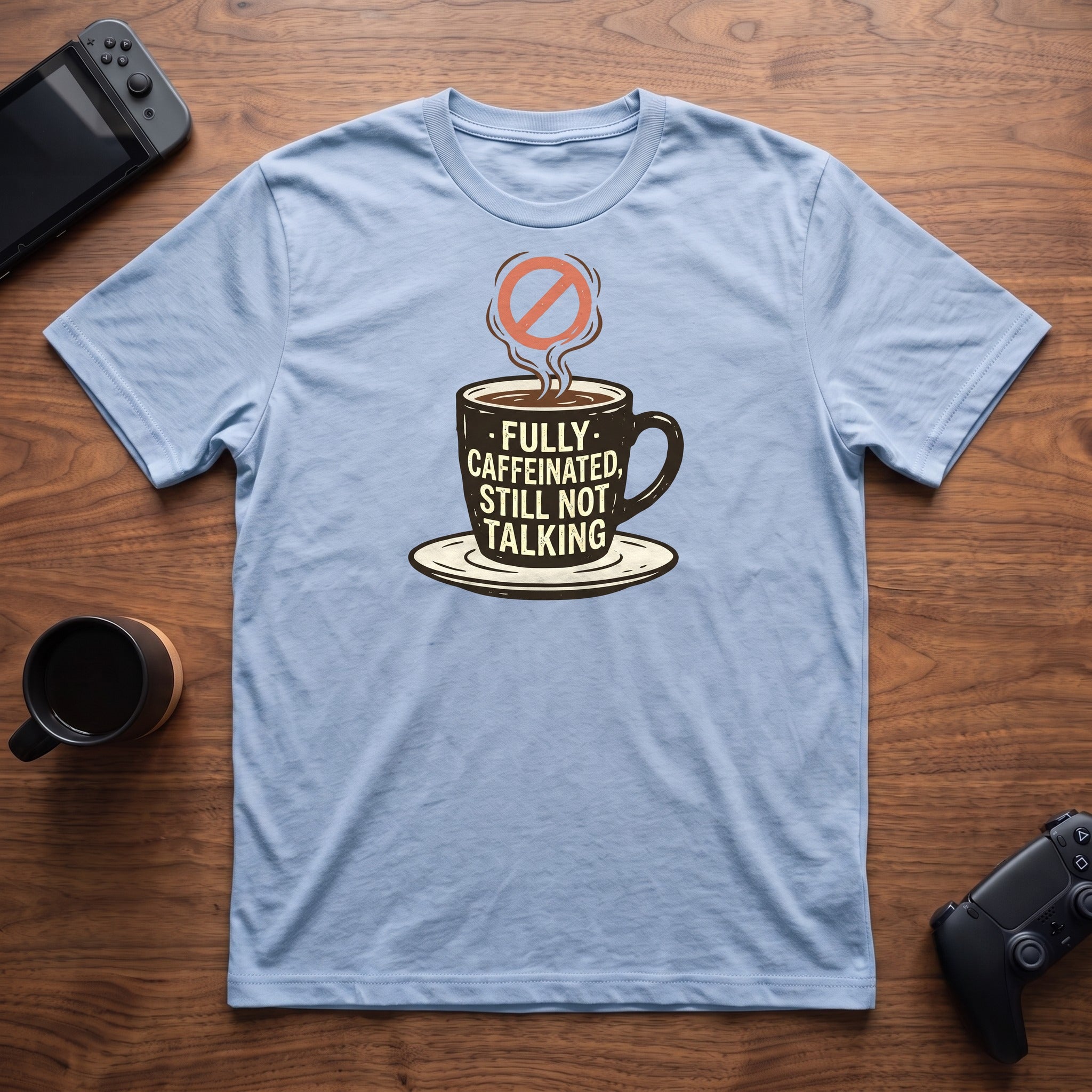 fully-caffeinated-t-shirt - Light Blue