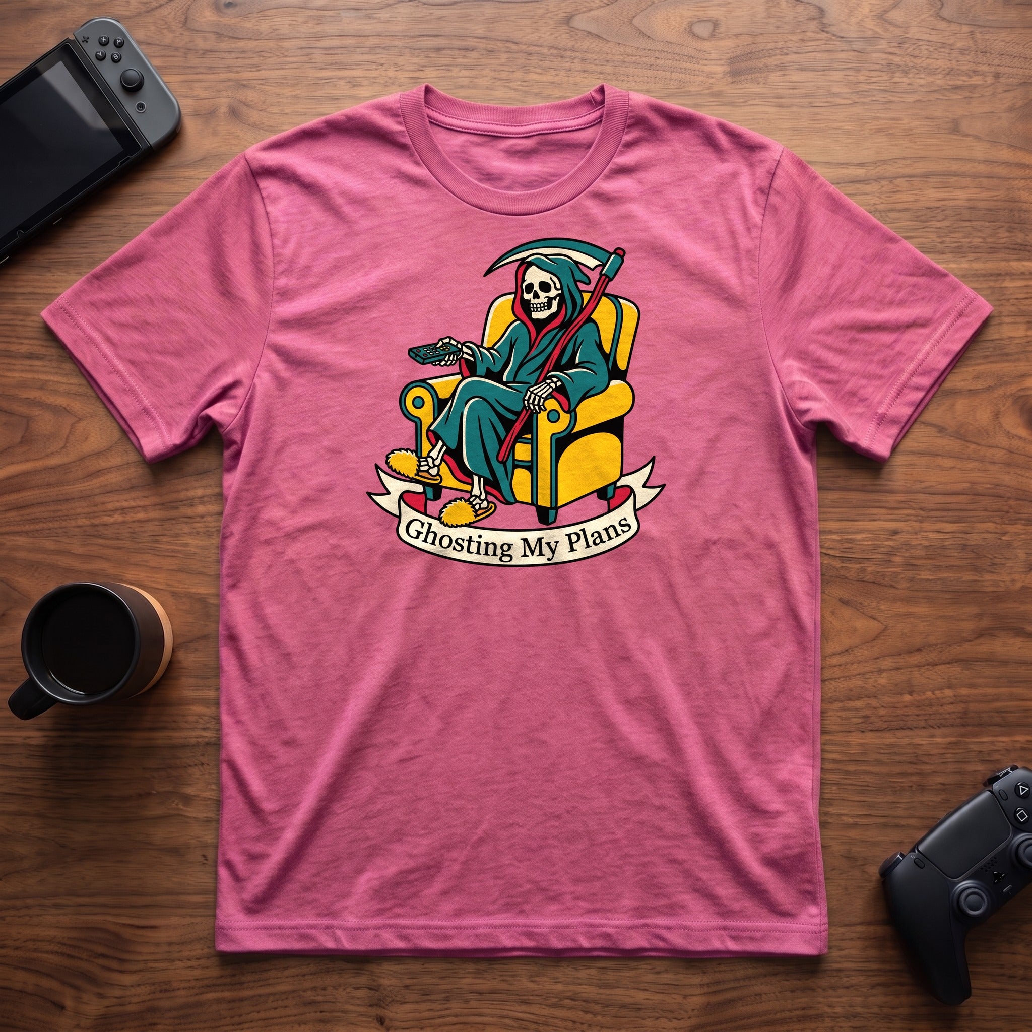 Ghosting My Plans T-Shirt - Heather Berry