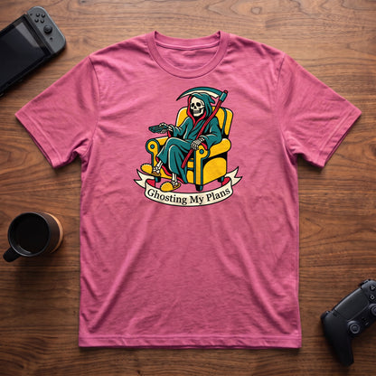 Ghosting My Plans T-Shirt - Heather Berry