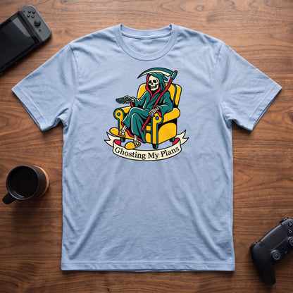Ghosting My Plans T-Shirt - Light Blue