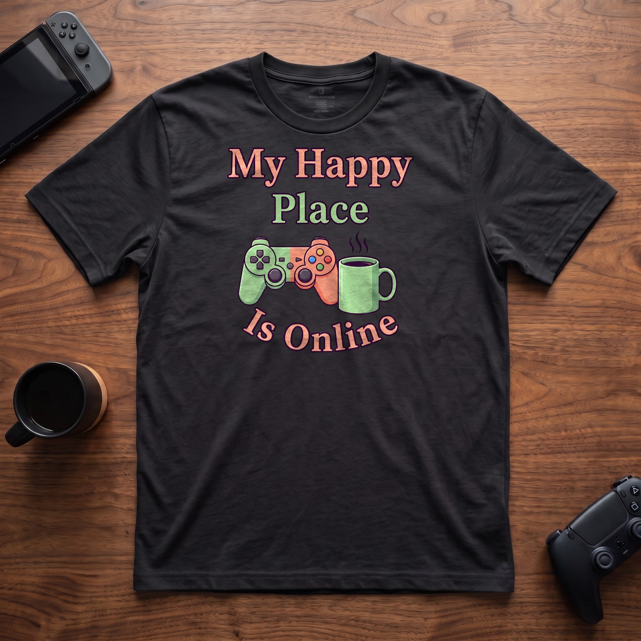 Happy Online T-Shirt - Black