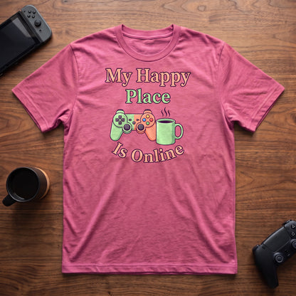 Happy Online T-Shirt - Heather Berry