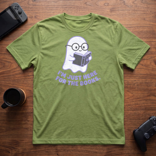 Here For The Books T-Shirt - Lime