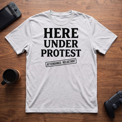 Here Under Protest T-Shirt - White