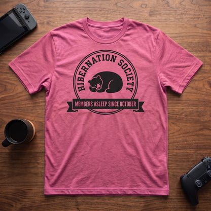Hibernation Society T-Shirt - Heather Berry