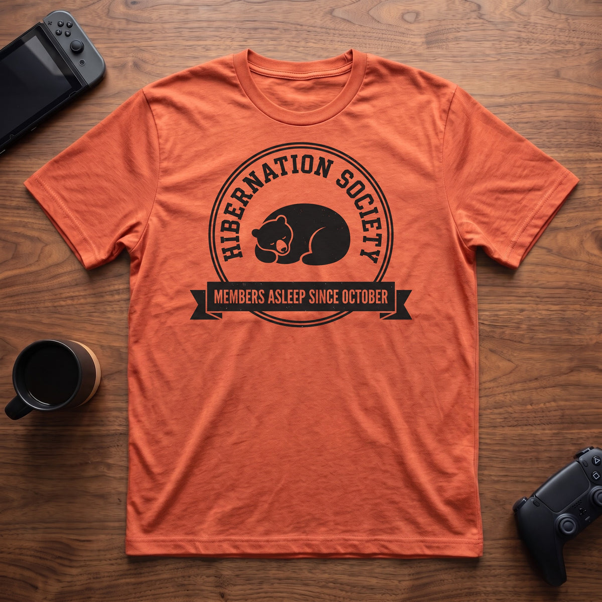 Hibernation Society T-Shirt - Heather Orange