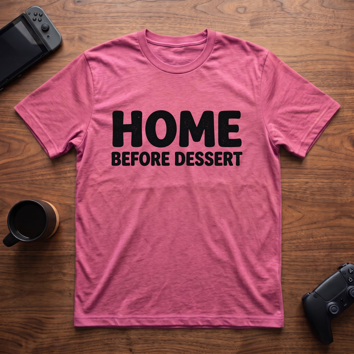 Home Before Dessert T-Shirt - Heather Berry
