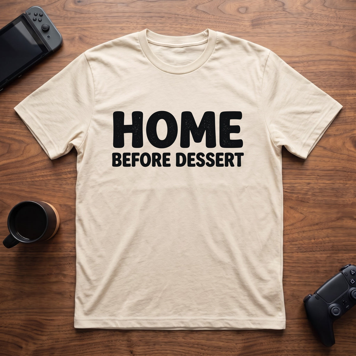 Home Before Dessert T-Shirt - Natural
