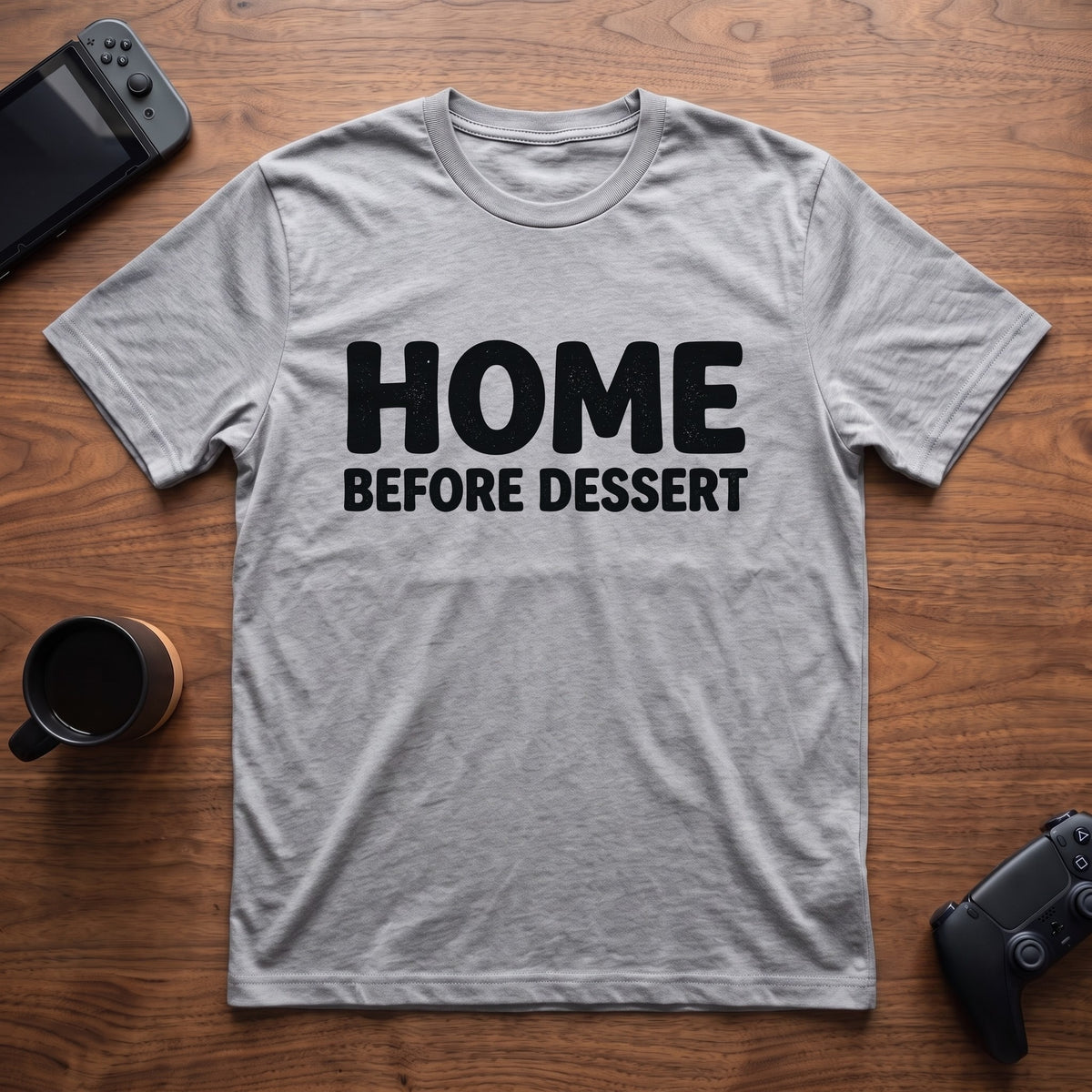 Home Before Dessert T-Shirt - Sport Grey