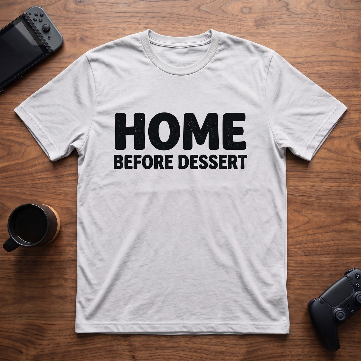 Home Before Dessert T-Shirt - White