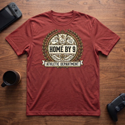 Home By 9 Athletic Dept T-Shirt - Red