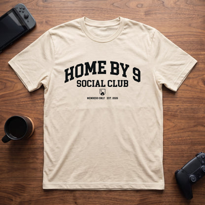 Home By 9 Social Club T-Shirt - Natural