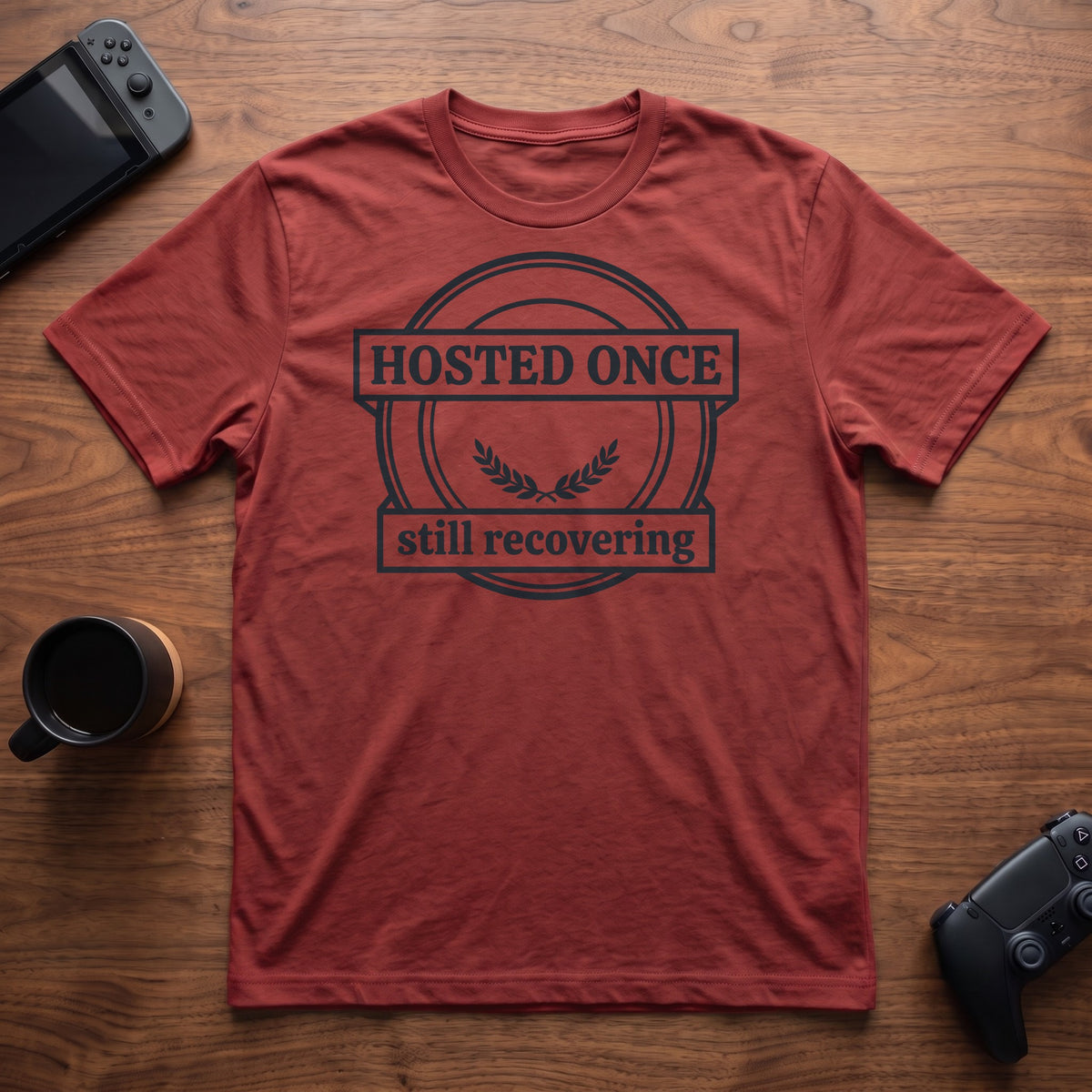 Hosted Once T-Shirt - Red
