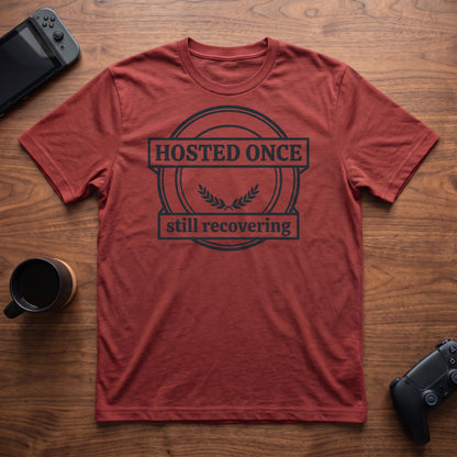 Hosted Once T-Shirt - Red