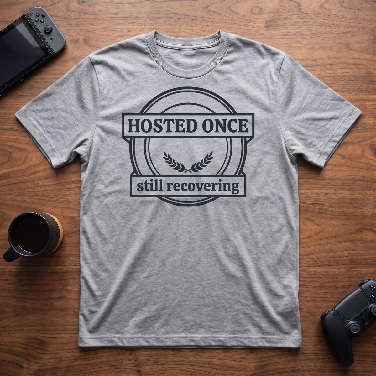 Hosted Once T-Shirt - Sport Grey