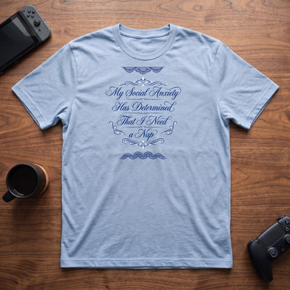 I Need a Nap T-Shirt - Light Blue