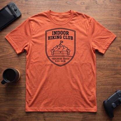 Indoor Hiking Club T-Shirt - Heather Orange