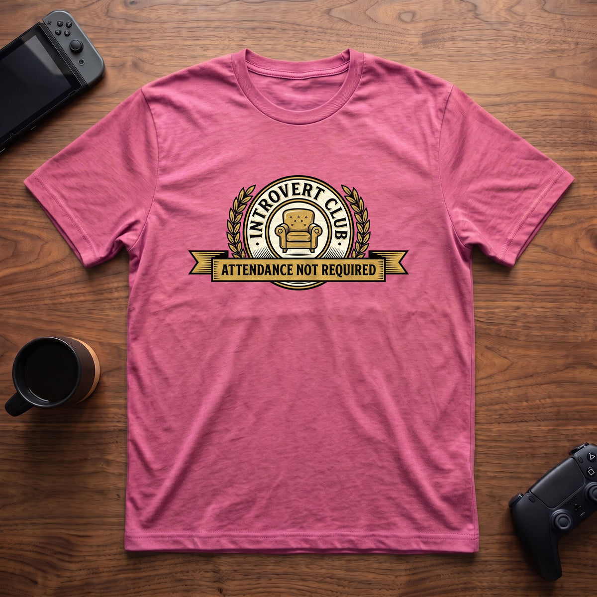 Attendance Not Required T-Shirt - Heather Berry