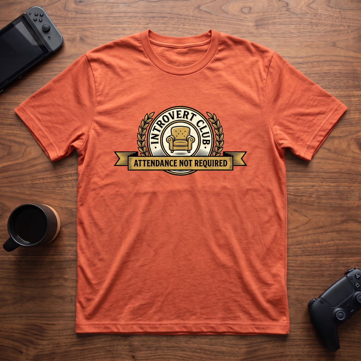 Attendance Not Required T-Shirt - Heather Orange