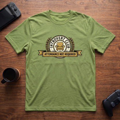 Attendance Not Required T-Shirt - Lime