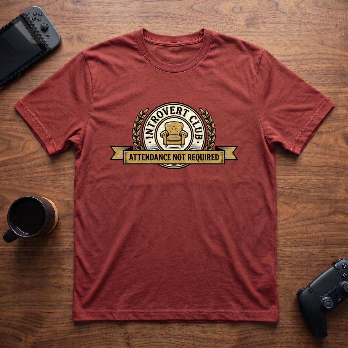 Attendance Not Required T-Shirt - Red
