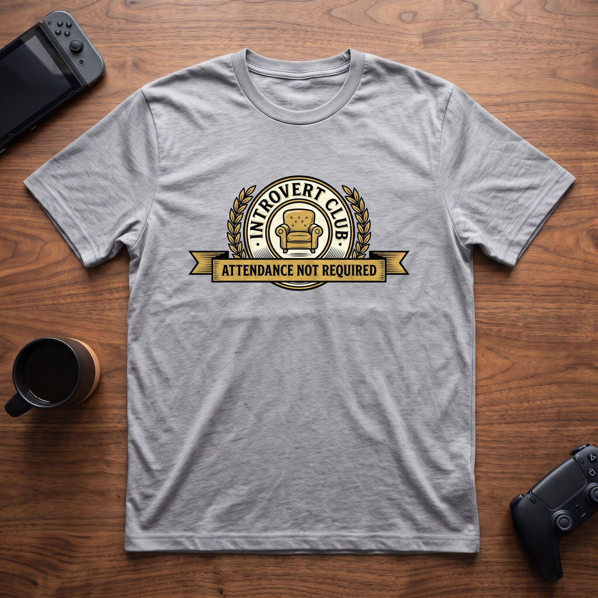 Attendance Not Required T-Shirt - Sport Grey