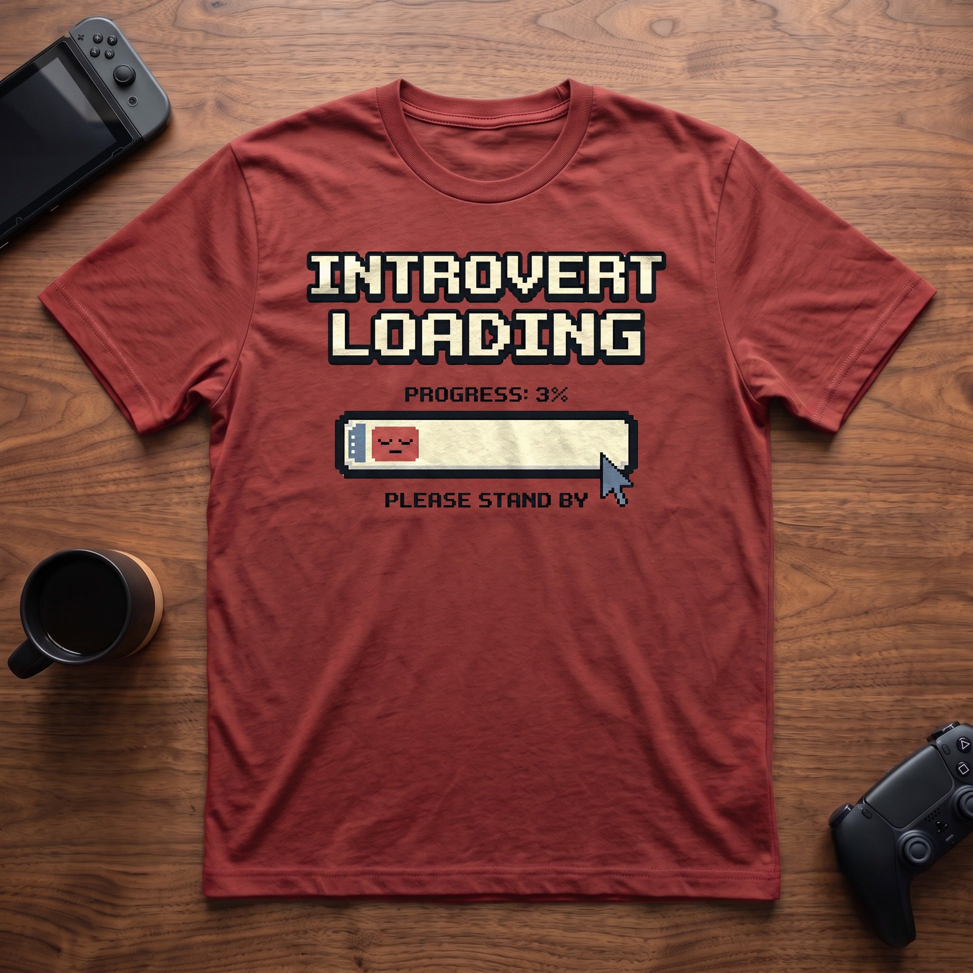 Introvert Loading T-Shirt - Red