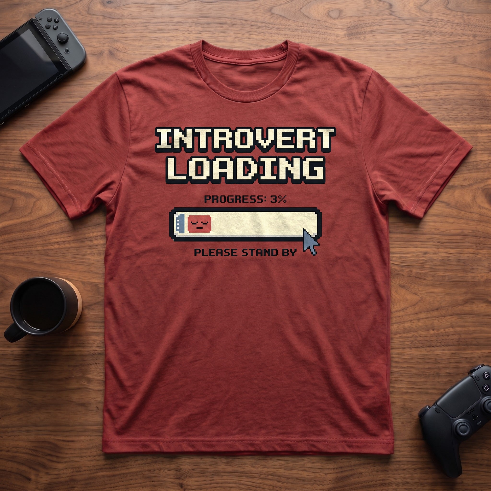 Introvert Loading T-Shirt - Red