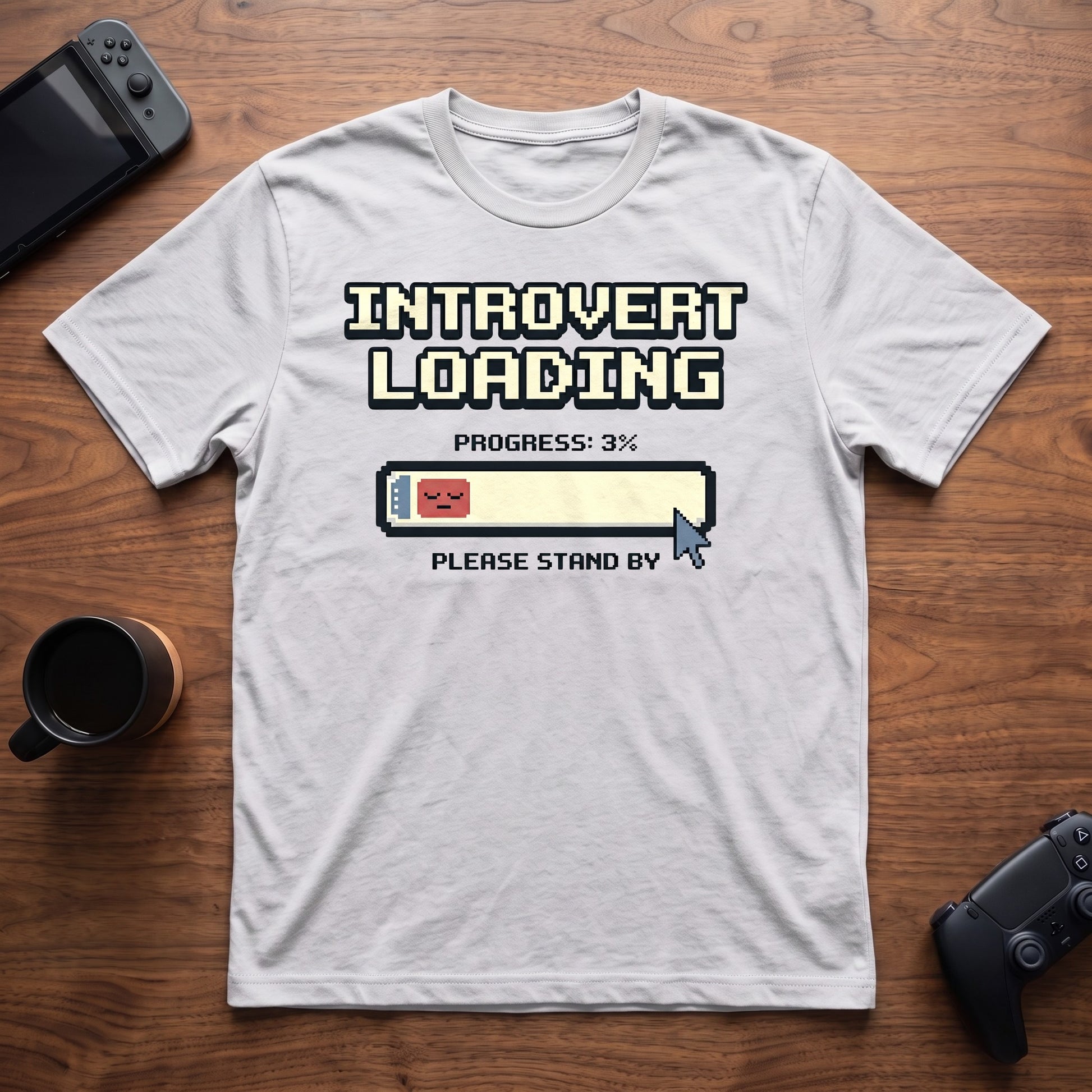 Introvert Loading T-Shirt - White