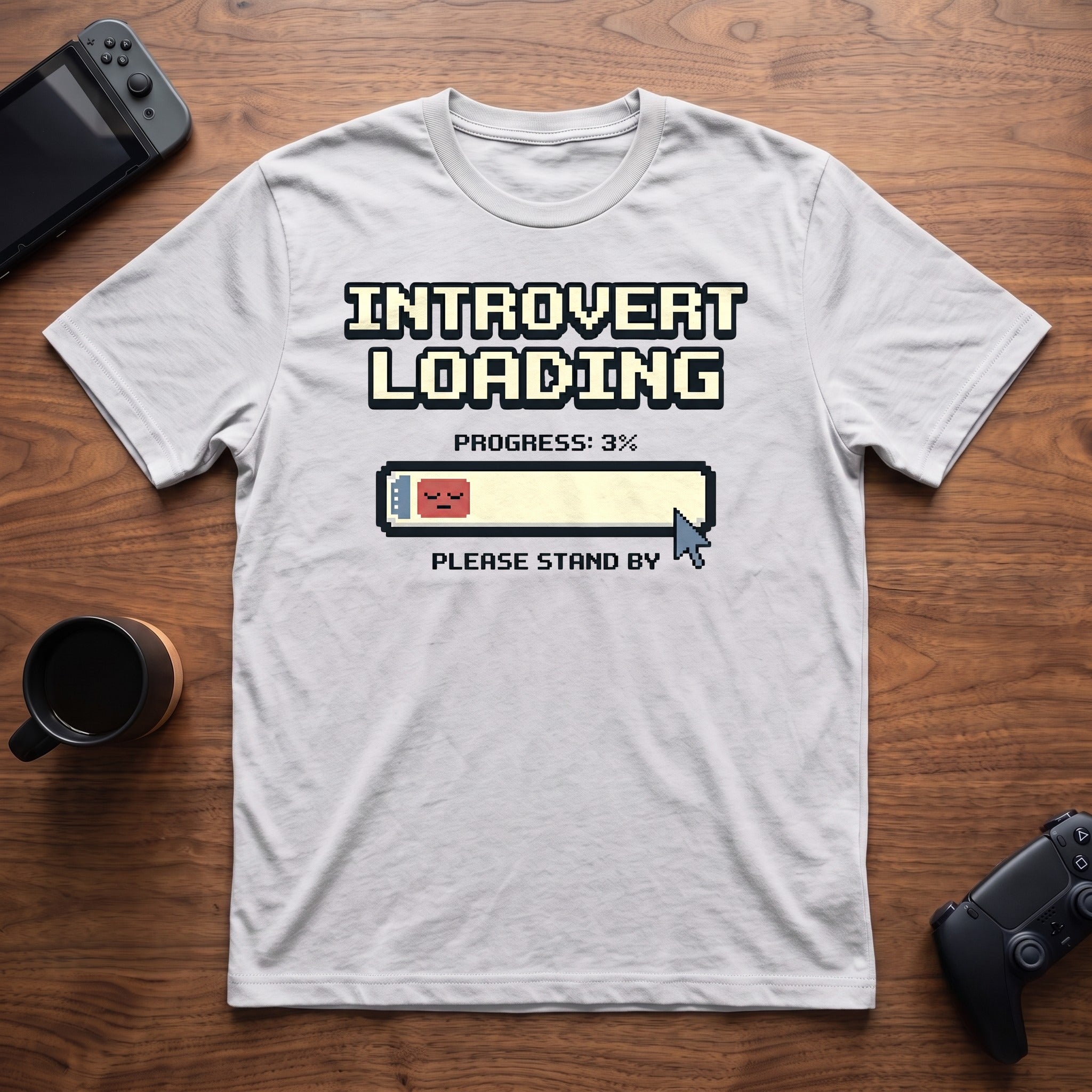 Introvert Loading T-Shirt - White