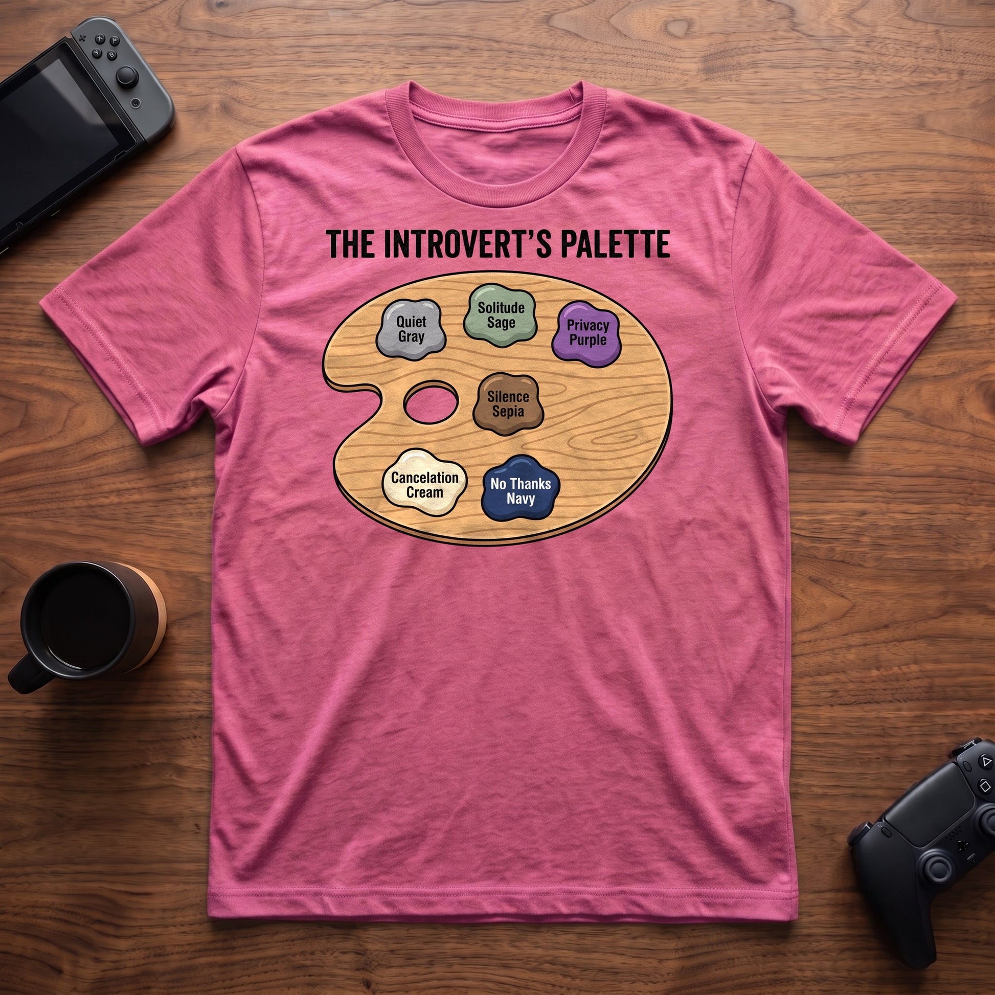 Introvert Palette T-Shirt - Heather Berry