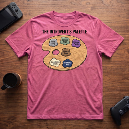 Introvert Palette T-Shirt - Heather Berry