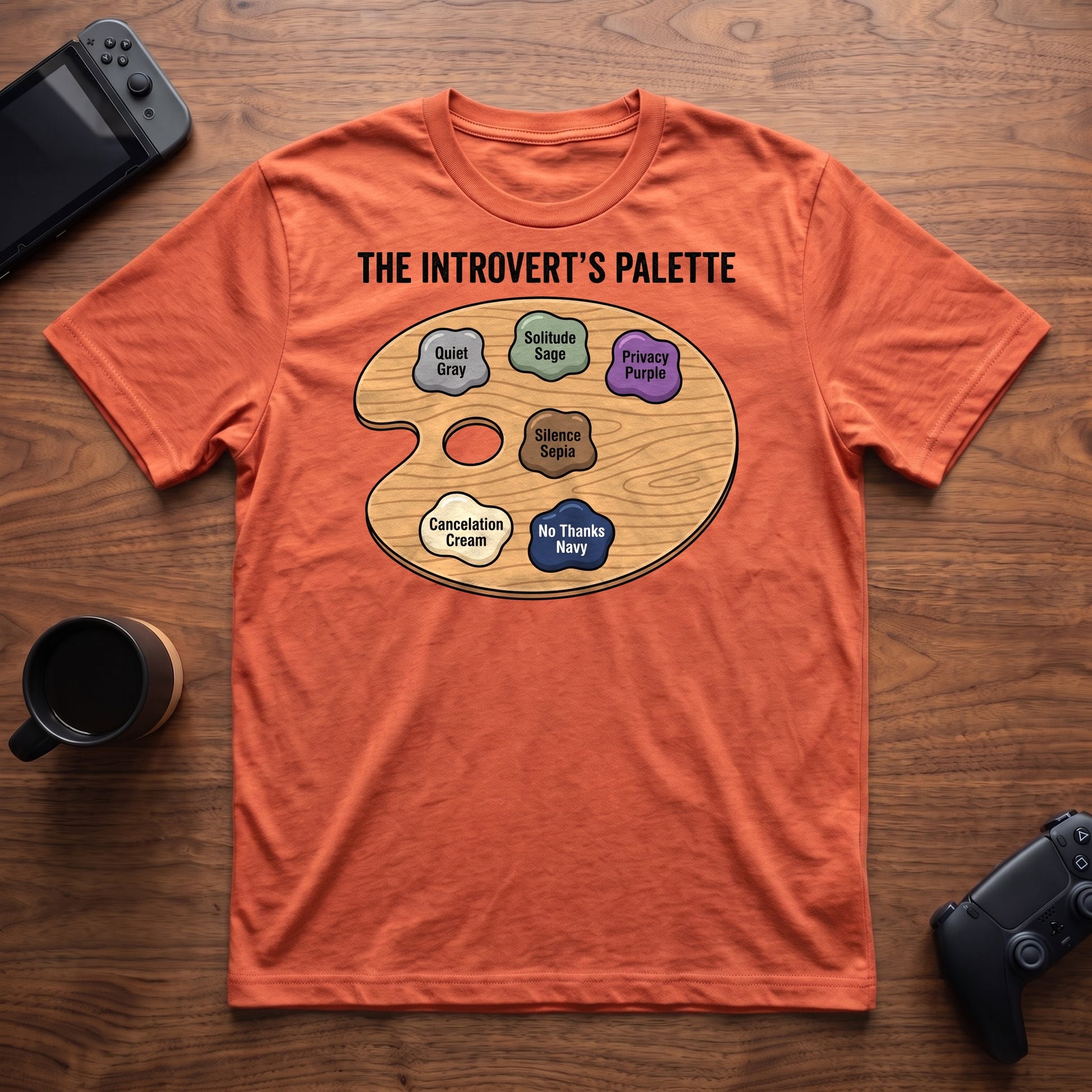 Introvert Palette T-Shirt - Heather Orange