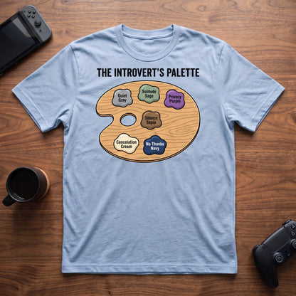 Introvert Palette T-Shirt - Light Blue