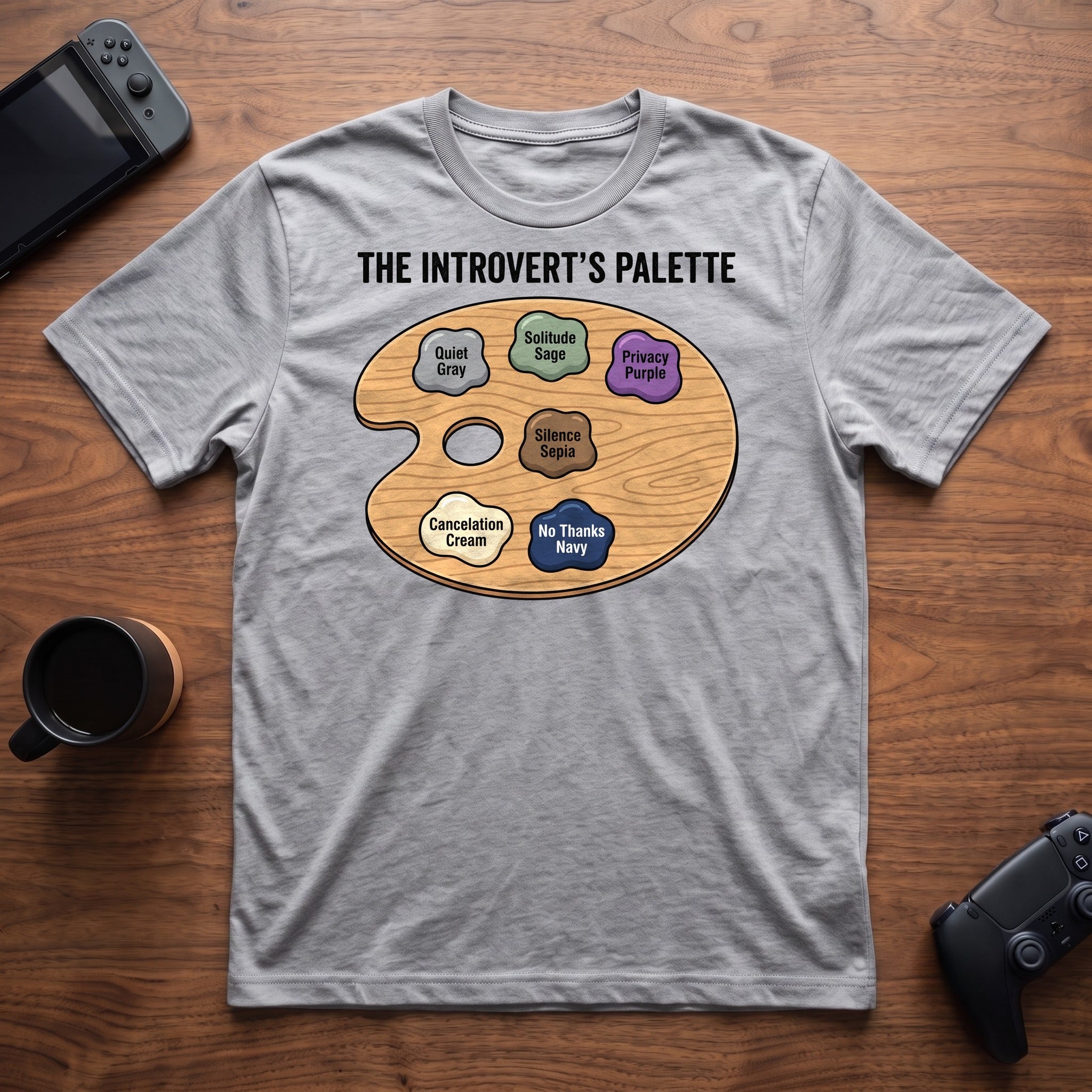 Introvert Palette T-Shirt - Sport Grey