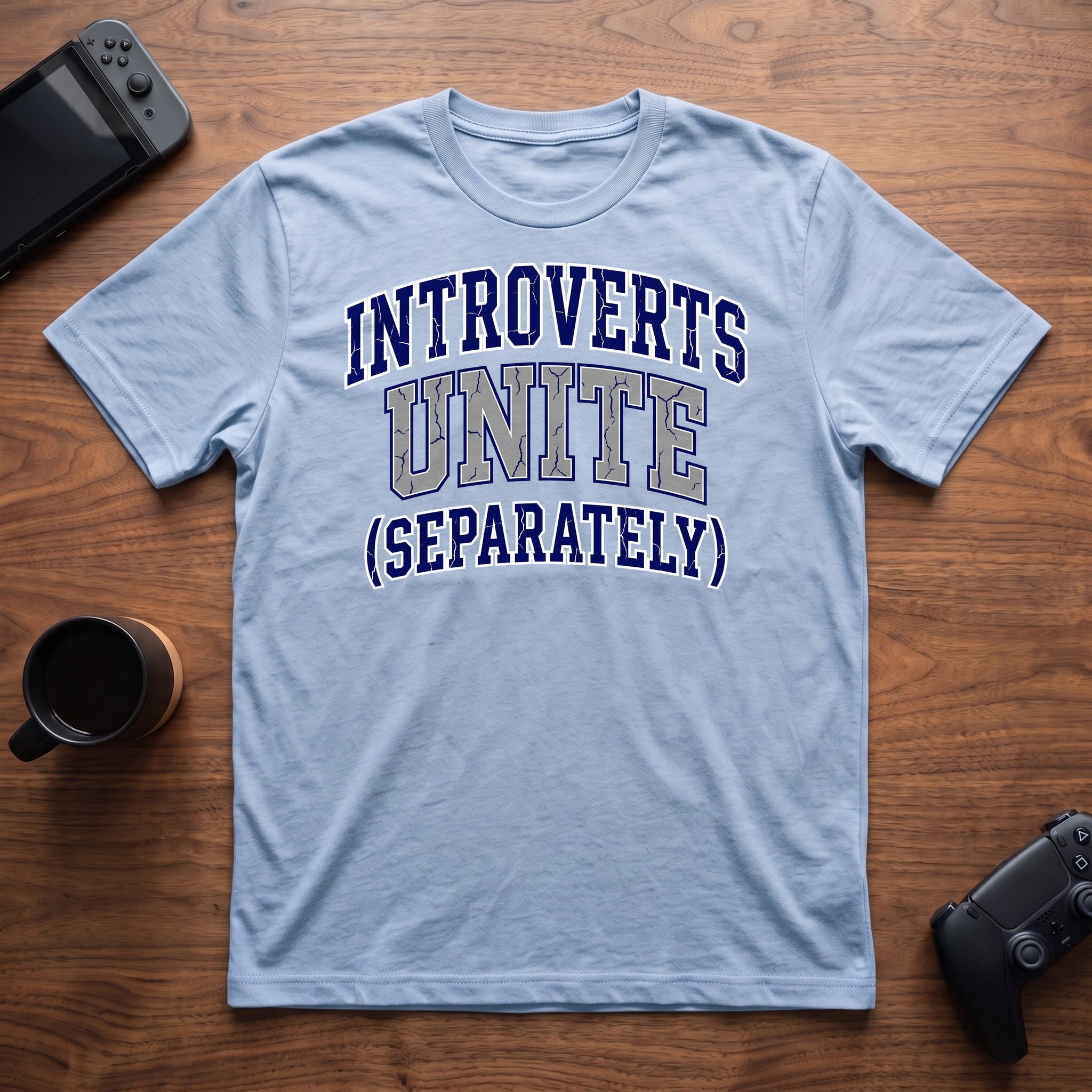 Introverts Unite T-Shirt - Light Blue